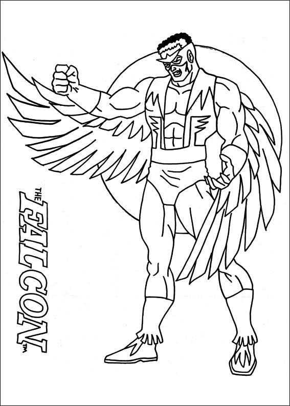 coloriage le faucon ennemi de captain america